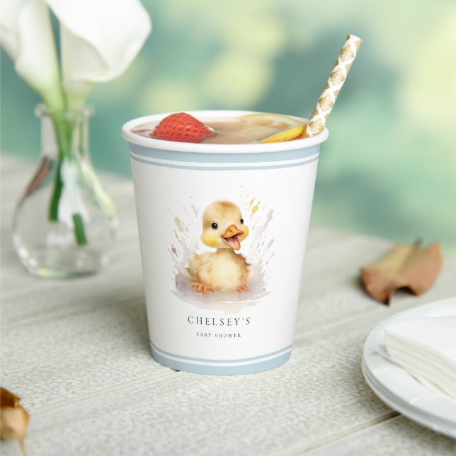 Little Duckling Baby Shower Paper Cups (Insitu)