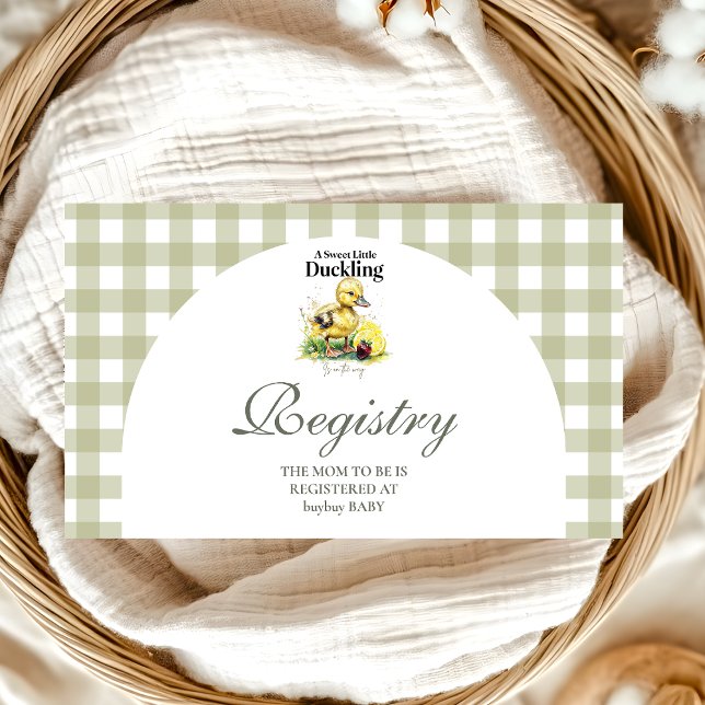 Little Duckling Baby Shower Registry Enclosure Card (Creator Uploaded)