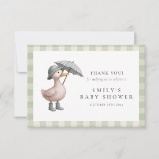 Little Duckling Baby Shower Thank You Card