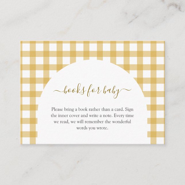 Little Duckling Duck Baby Shower Books For Baby Enclosure Card (Front)