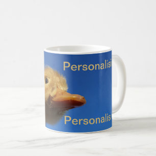 Little duckling in the front of the blue sky coffee mug