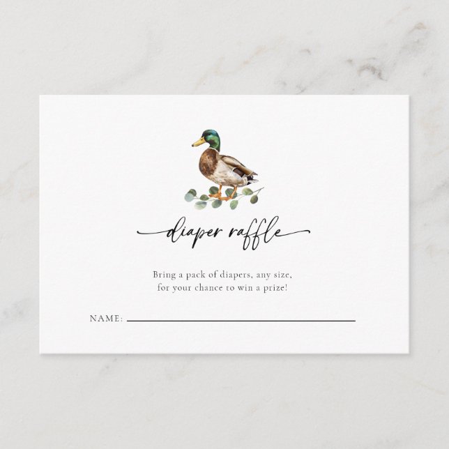 Little Ducklings Duck Baby Shower Book Request Enclosure Card (Front)