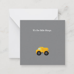 Little Dump Truck Thank You Note Card