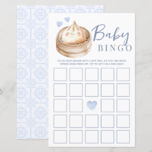 Little Dumpling Baby Shower Bingo Game Card   Gend