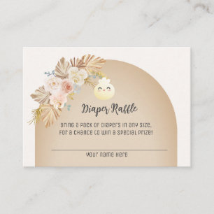 Little Dumpling Baby Shower Diaper Raffle Card