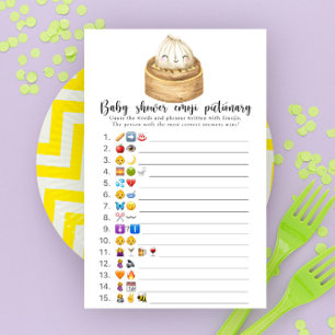 Little Dumpling baby shower Emoji Pictionary game