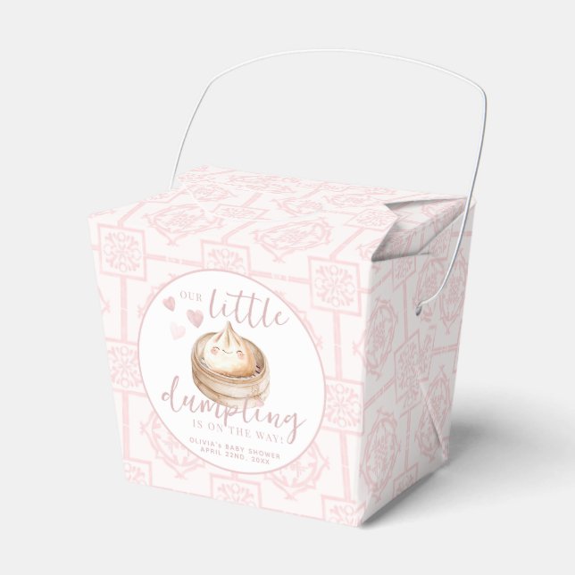 Little Dumpling Baby Shower Favour Box - Kawaii (Front Side)