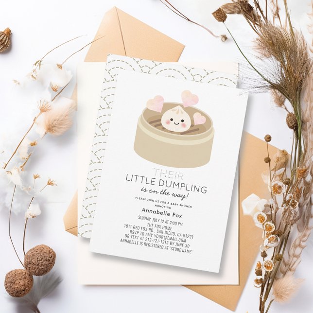 Little Dumpling Baby Shower Invitation (Little Dumpling Baby Shower Invitation)