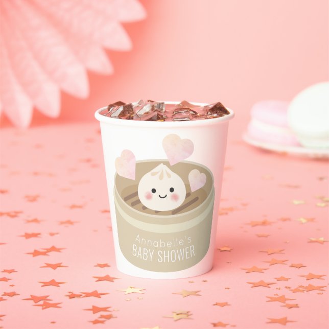 Little Dumpling Baby Shower Paper Cups (Insitu)