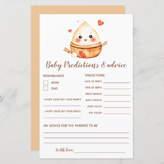 Little Dumpling Baby Shower Predictions & Advice