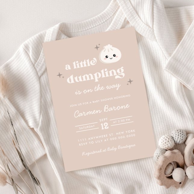 Little Dumpling Bao Dim Sum Baby Shower Invitation (Creator Uploaded)
