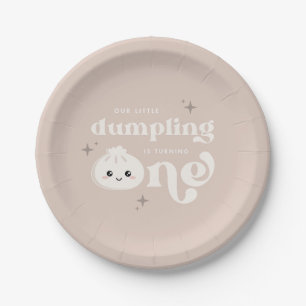 Little Dumpling Bao Dim Sum First Birthday Paper Plate