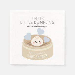 Little Dumpling Blue Baby Shower Napkins