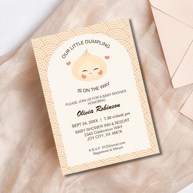 Little Dumpling Dim Sum Baby Shower Invitation (Creator Uploaded)