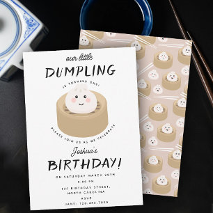 Little Dumpling Gender Neutral Birthday Party Invitation