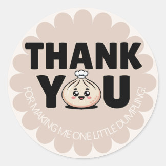 Little Dumpling Girl 1st Birthday Classic Round Sticker