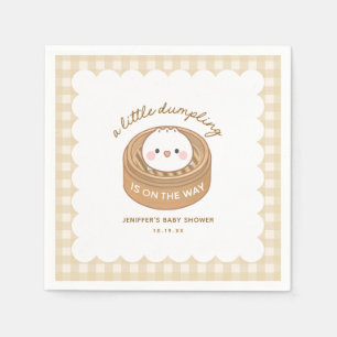 Little Dumpling Is On The Way Baby Shower Napkin