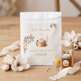 Little Dumpling Pink Floral First Birthday Favour Bags