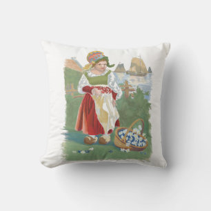 Little Dutch Girl throw pillow