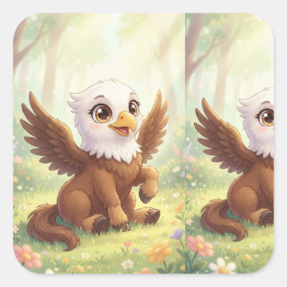 Little Eagorse in Bloom Square Sticker
