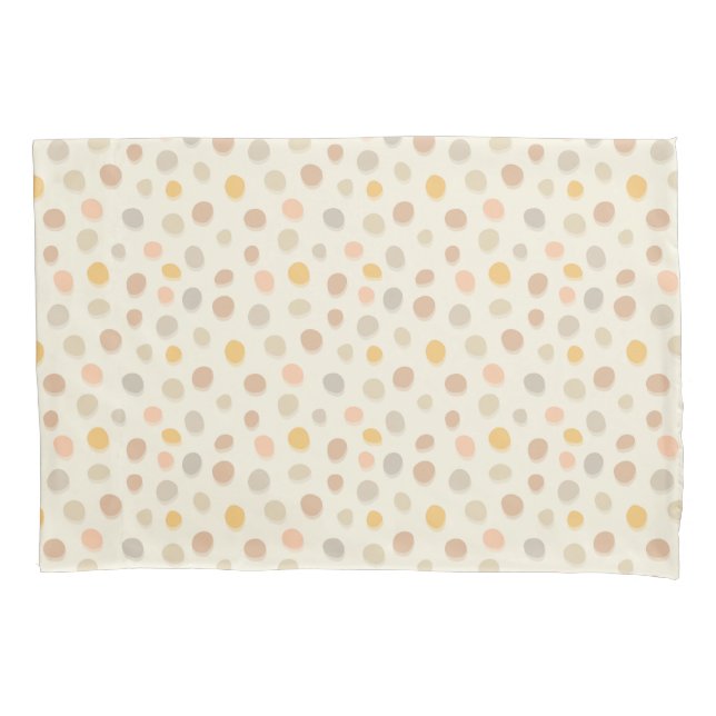 Little Easter Pebbles on cream - pattern.   Pillowcase (Front)
