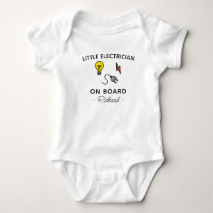 Little Electrician on Board Electronics Technician Baby Bodysuit