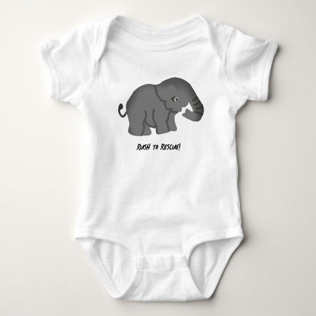 Little Elephant Baby Bodysuit (Front)