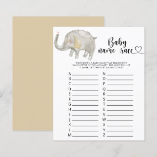 Little elephant - Baby name race game