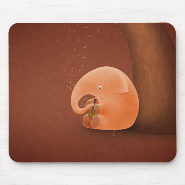 Little Elephant, Big Ukulele Mouse Mat (Front)