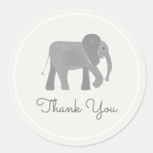 Little Elephant Classic Round Sticker