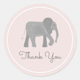 Little Elephant Classic Round Sticker