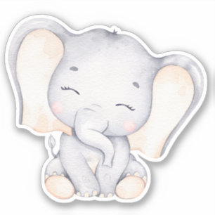 Little Elephant Cute Animal Sticker
