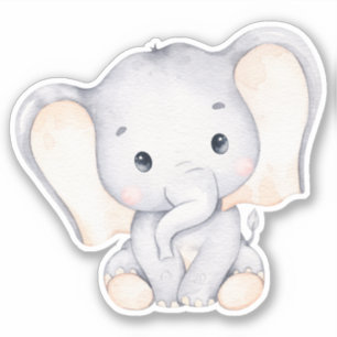 Little Elephant Cute Animal Sticker