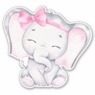 Little Elephant Cute Animal Sticker