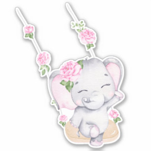 Little Elephant Cute Animal Sticker