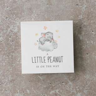 Little Elephant Girl Little Peanut Baby Shower Napkin