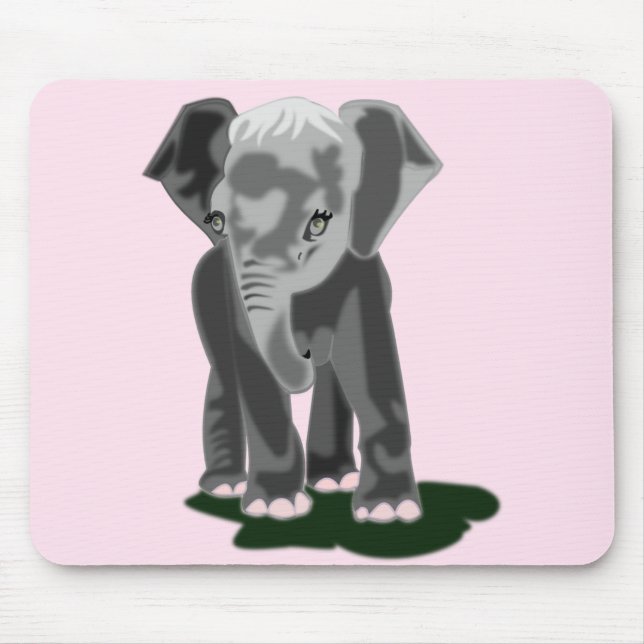 Little Elephant Mouse Mat (Front)