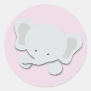 Little Elephant {Pink} Stickers