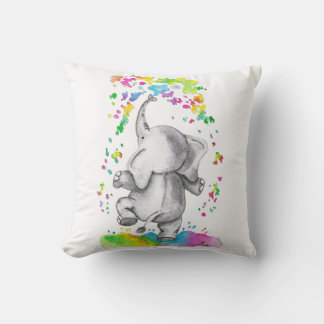 Little Elephant Splash of Colour Cushion