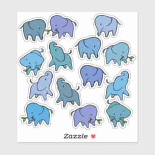 Little Elephants "JustEllies" Transparent Stickers
