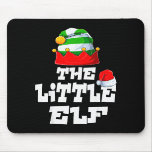 Little Elf Family Matching Christmas Group Pajama Mouse Mat