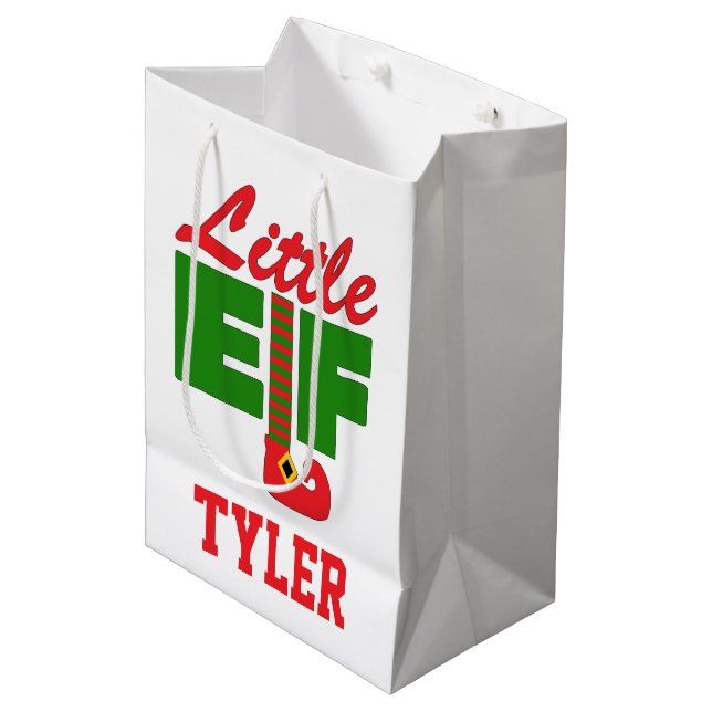 Little Elf Medium Gift Bag (Front Angled)