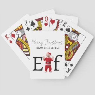 Little Elf Merry Christmas Gift Playing Cards