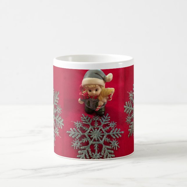 Little Elf Silver Snowflake Coffee Mug (Center)
