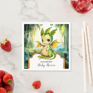 Little Enchanted Dragon Baby Shower Napkin