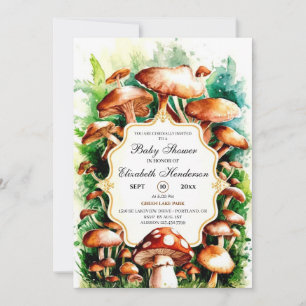 Little Enchanted Mushroom Baby Shower Invitation