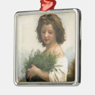Little Esmeralda by William-Adolphe Bouguereau Metal Tree Decoration