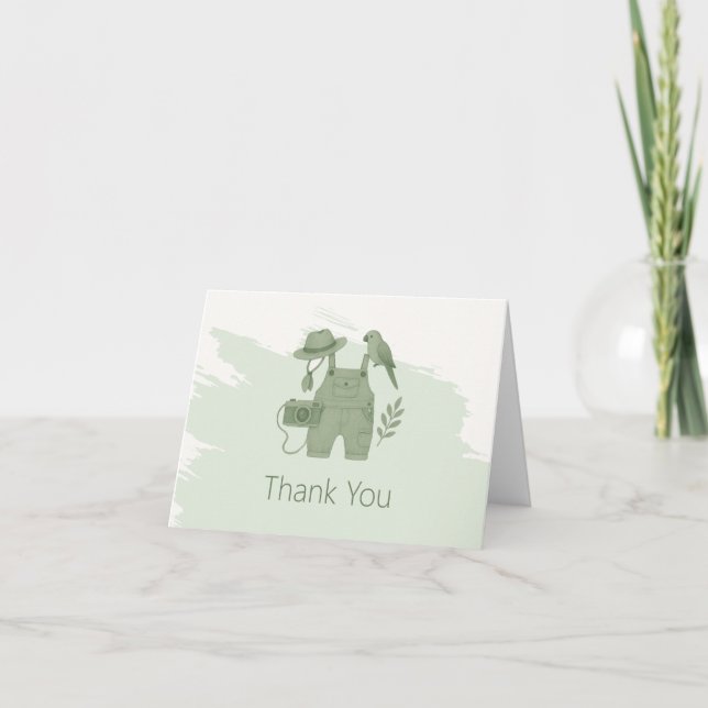Little Explorer Adventure Baby Shower  Thank You Card (Front)