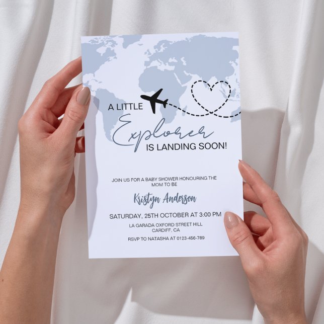 Little Explorer Boy Baby Shower Invitation (Creator Uploaded)