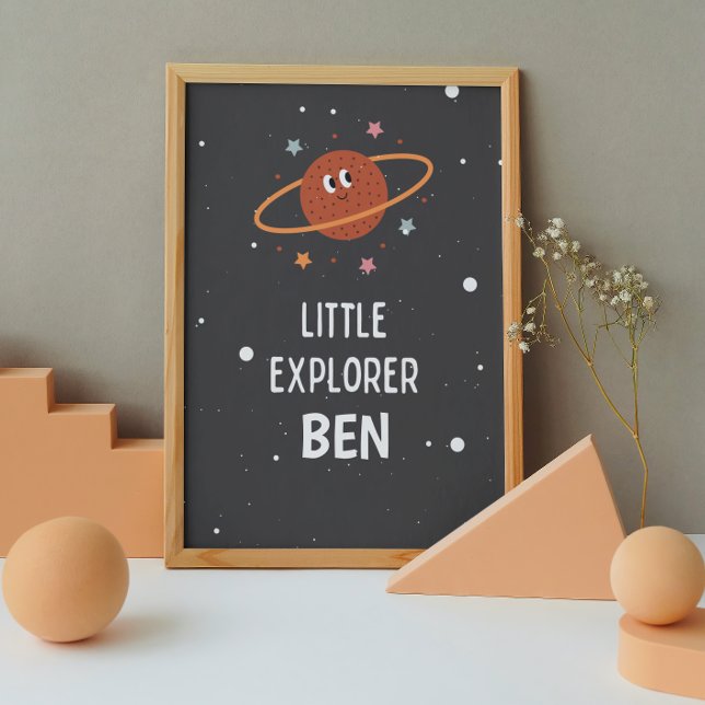 Little Explorer Custom Name Nursery Poster (Creator Uploaded)